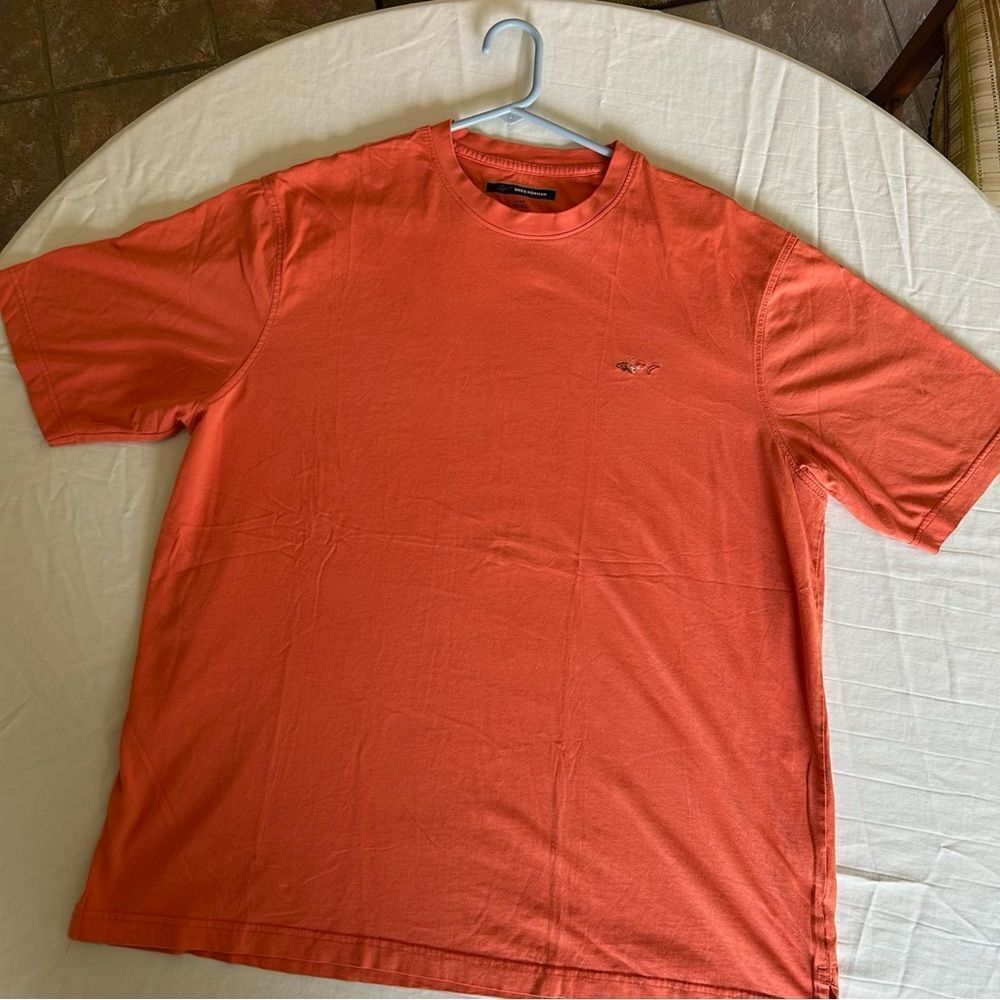 Greg Norman Collection Orange Short Sleeve Tee Casual Comfort